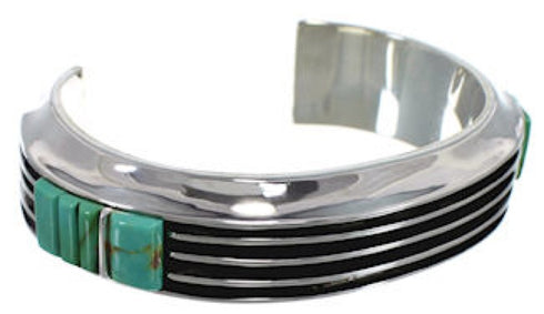 Southwest Jewelry Sterling Silver Turquoise Cuff Bracelet EX27418